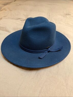 Brixton Navy Felt Fedora Hat
